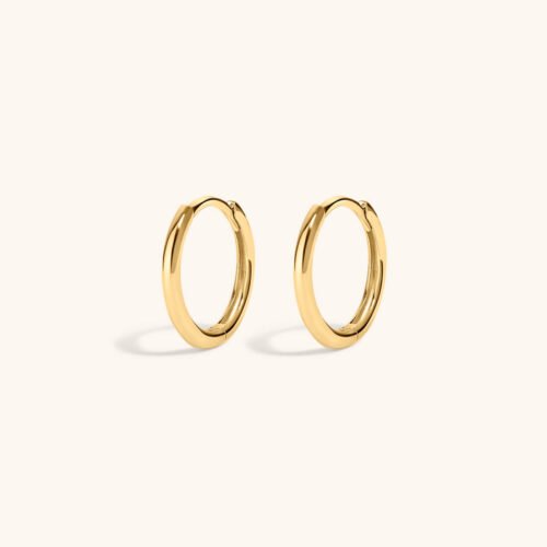 Classic Huggie Hoops in 14k Gold