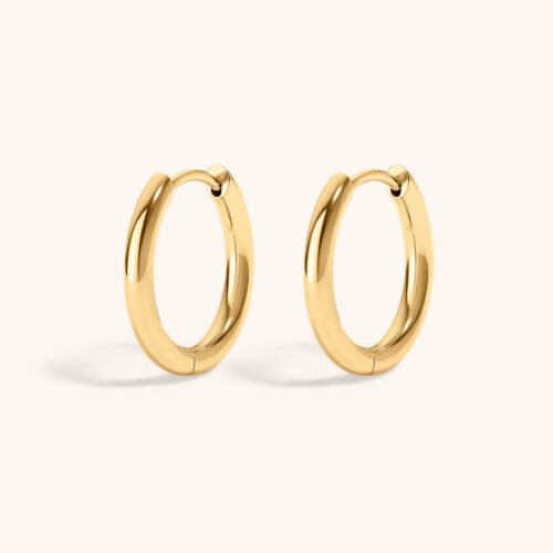 Classic Hoops in Titanium