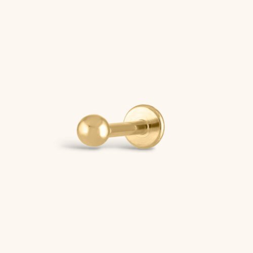 Little Sphere Threaded Flat Back Earring